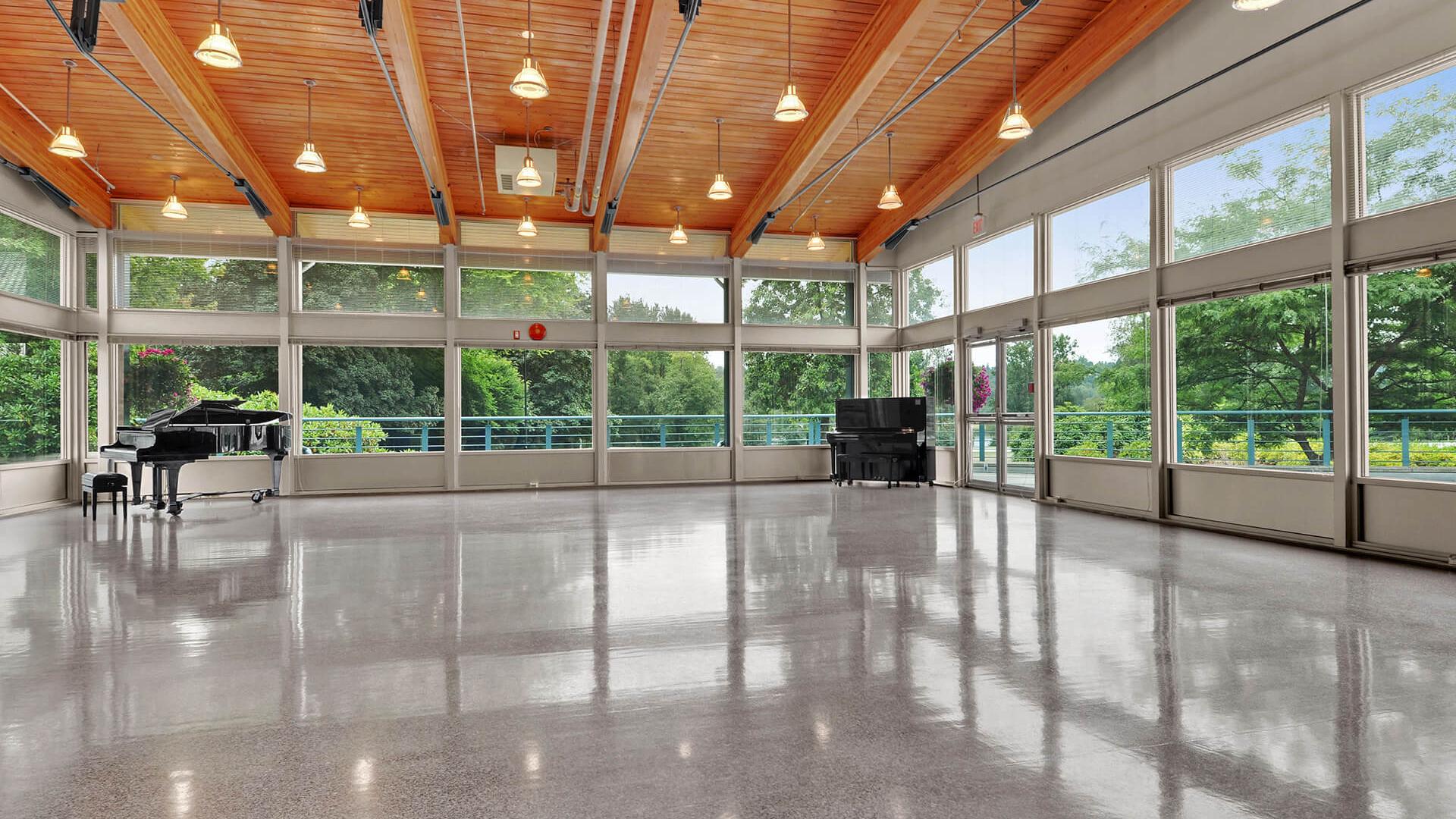 Interior view of one of the rooms at Shadbolt Centre for the Arts 