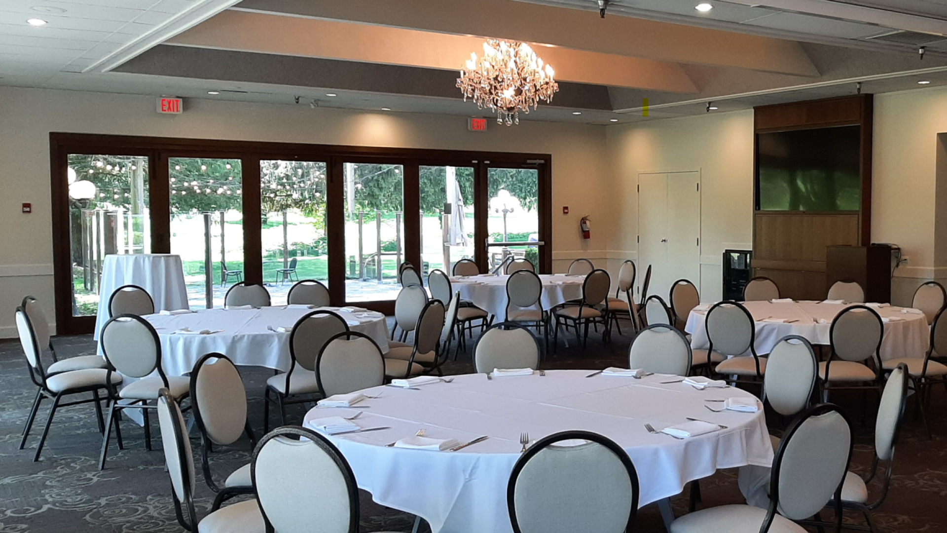 Venue with tables and chairs