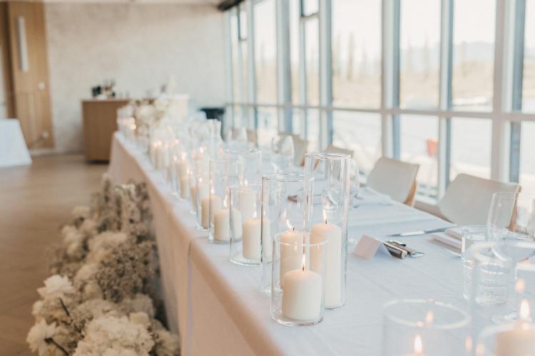 Head table at Burnaby Lake Pavilion
