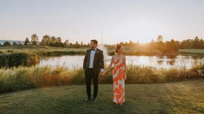 Golden hour by the pond